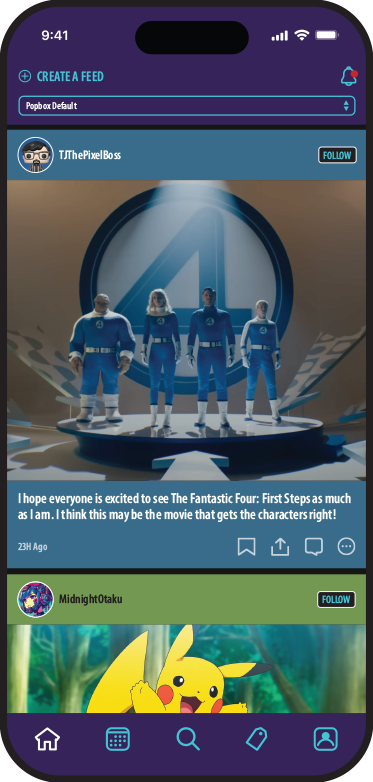 Popbox - Feed Screen