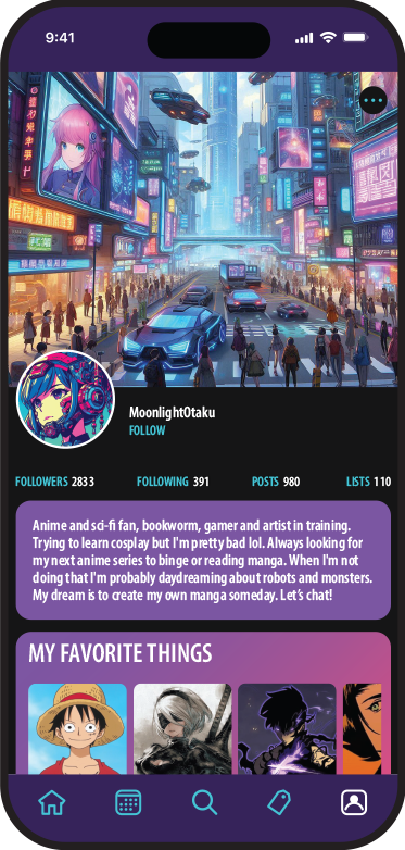 Popbox - Profile Screen